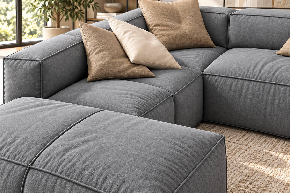 Modern Modular L-Shaped Sectional Sofa