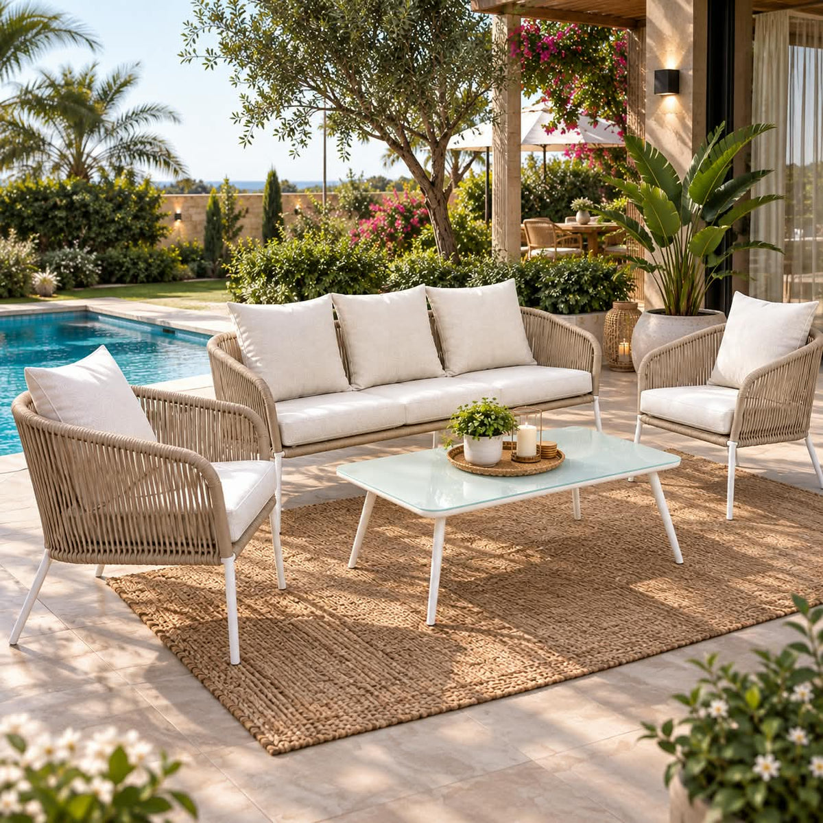 Modern Woven Outdoor Patio Furniture Set