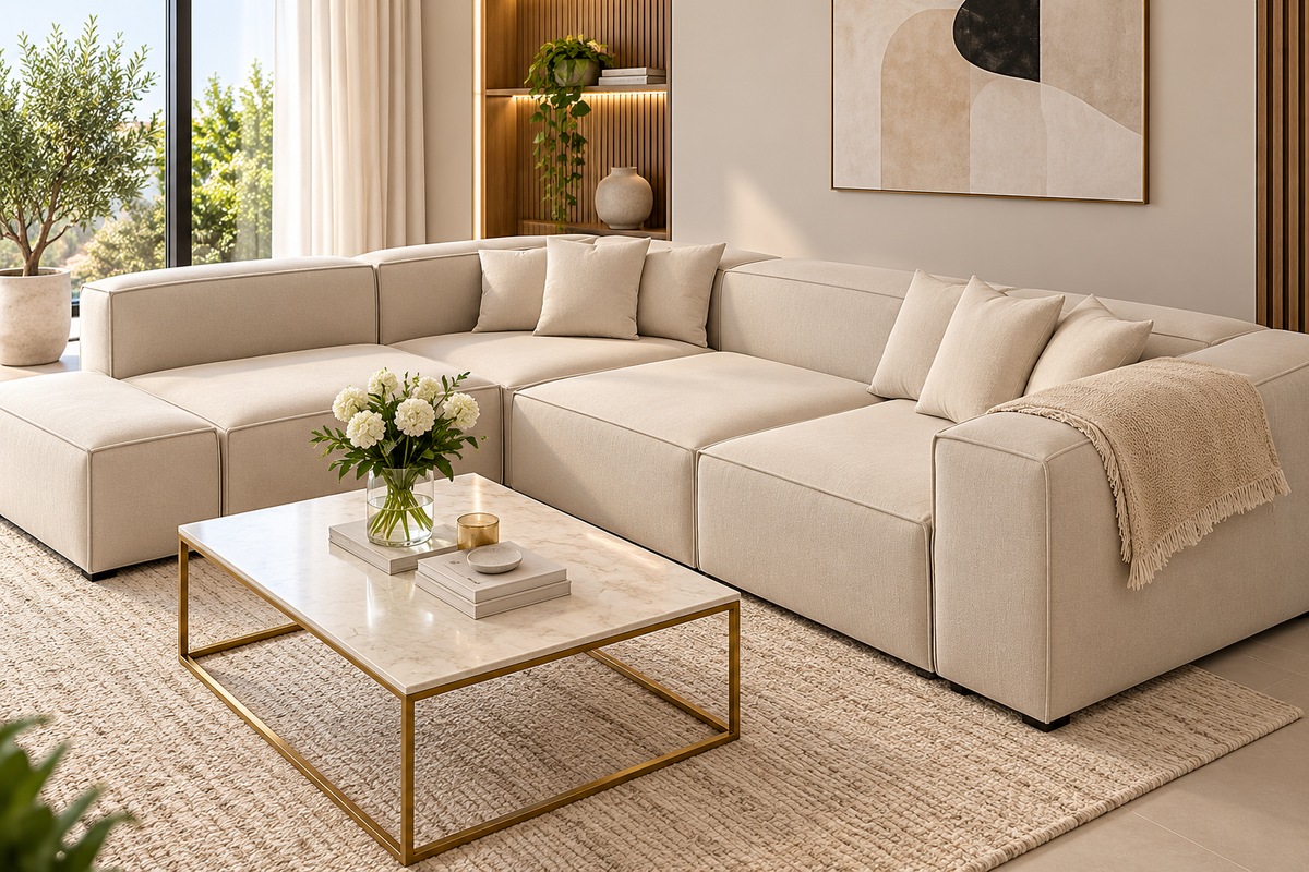 Modern Spacious Modular Sectional Sofa
