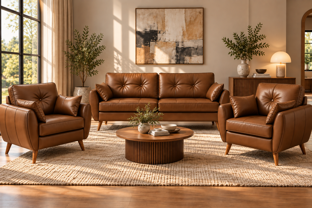 Mifalk Modern Medical Reception Office Seating Set – Sofa + 2 Armchairs