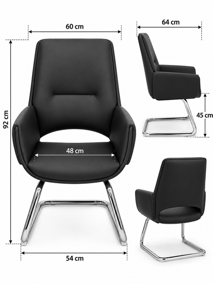 Modern High-Back Padded Visitor Chair