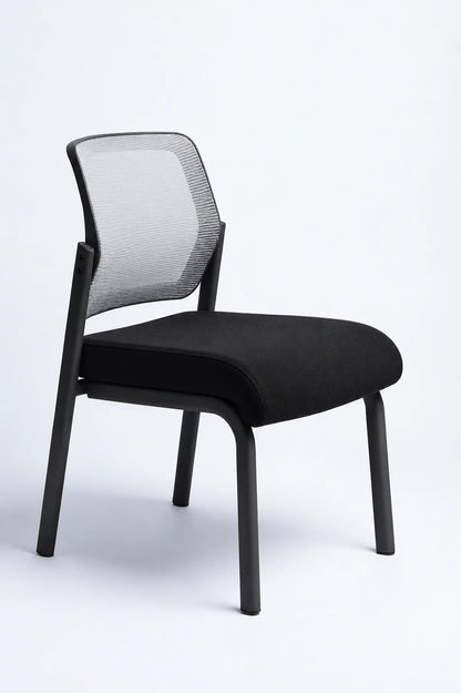 Modern Mesh Visitor Chair with Padded Seat