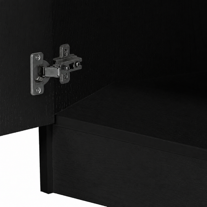 Modern Black 2-Door Storage Wardrobe