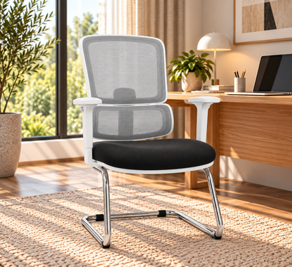 Modern Mesh Conference Chair with Adjustable Armrests