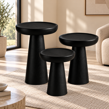Modern Set of 3 Round Side Tables