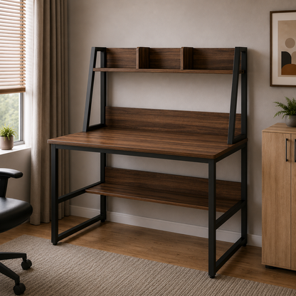 Computer Desk with Hutch