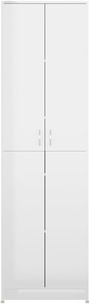 vidaXL Hallway Wardrobe High Gloss Living Room Clothes Storage Cabinet Bedroom Closet Cupboard Organiser Unit Furniture White Chipboard