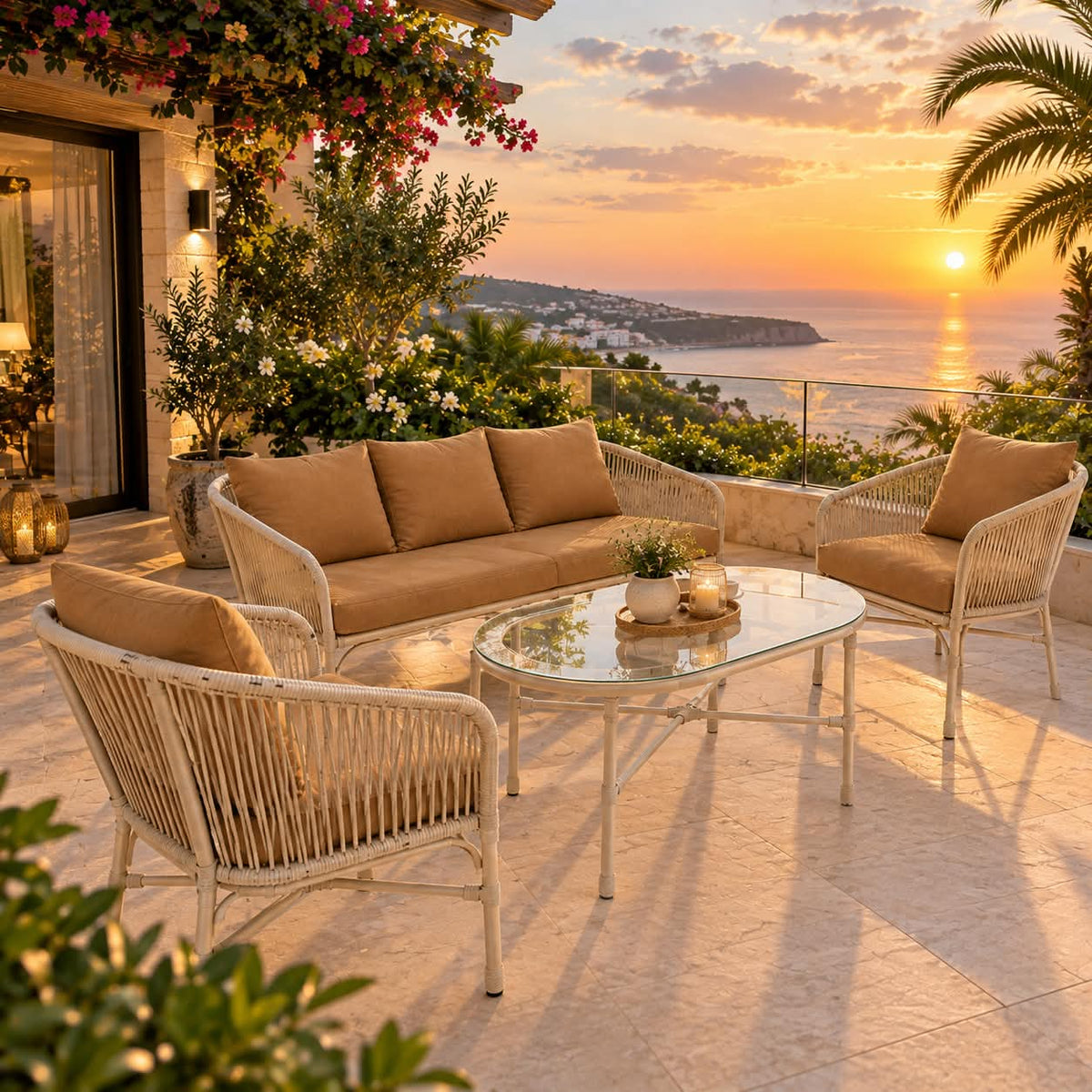 Modern Outdoor Woven Patio Furniture Set