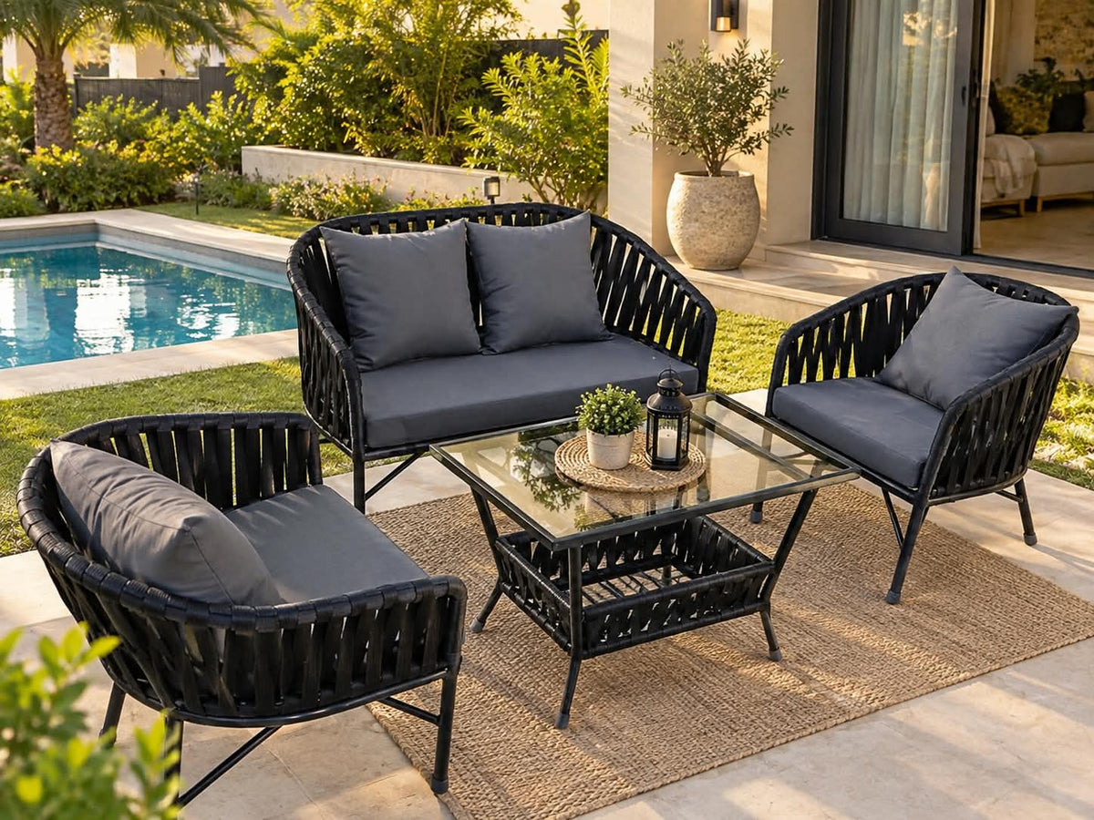 Modern Outdoor Woven Patio Sofa Set