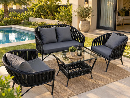 Modern Outdoor Woven Patio Sofa Set