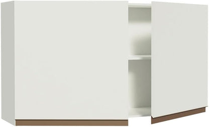 MADESA Overhead Cabinet Kitchen with 2 Doors, Wood - 26'' H x 12'' D x 47'' W - White