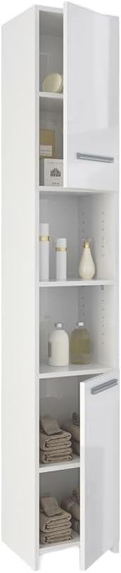 VICCO Kiko Bathroom Cabinet Vanity Unit Tall Cabinet Bathroom Furniture Cabinet Midi Cabinet Bathroom Shelf