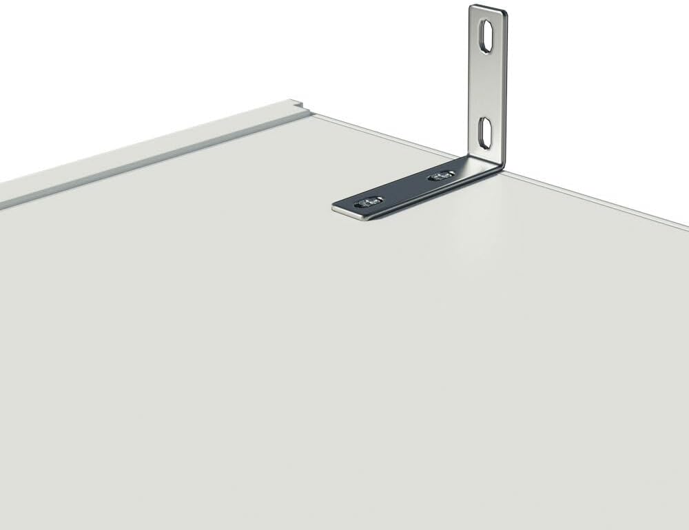 Madesa 2 Door Wardrobe Storage Cabinet, 71” H x 20” D x 31” L - White