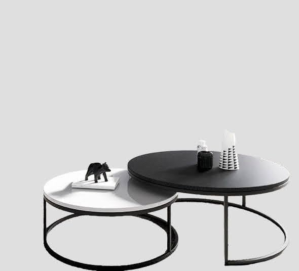 Generic Coffee Table, Round, 71 cm x 45 cm, Black