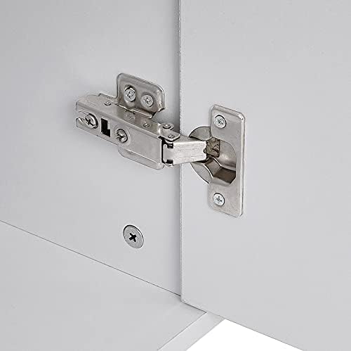 Panana 2 Door Wood File Cabinet With Lock, Office Storage Cupboard Lateral Filing Cabinet Organizer For Home Office (White)