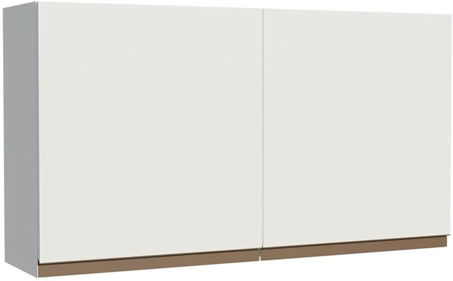 MADESA Overhead Cabinet Kitchen with 2 Doors, Wood - 26'' H x 12'' D x 47'' W - White
