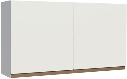 MADESA Overhead Cabinet Kitchen with 2 Doors, Wood - 26'' H x 12'' D x 47'' W - White
