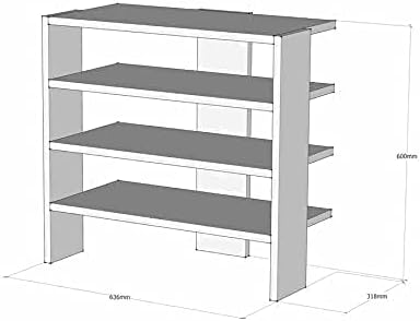 Ifurniture 3 Shelves Modern Shoe Cabinet (White, 2725611874786)
