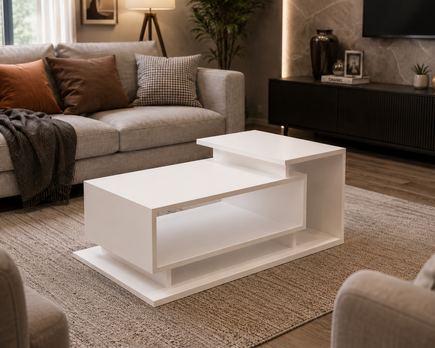 MDF Center Table - White