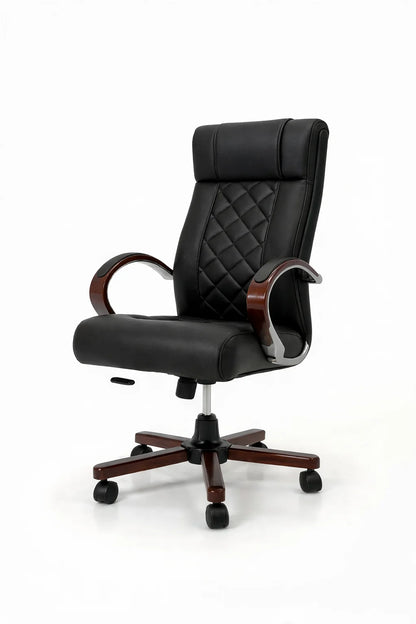 Modern Executive Quilted Leather Office Chair