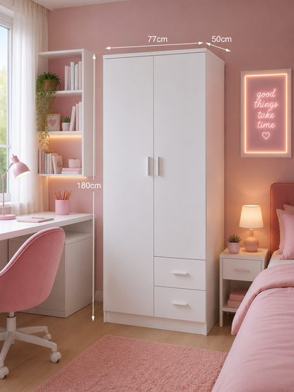 Panana 2 Door 2 Drawer Wardrobe