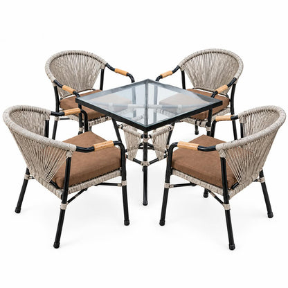 Brony Modern Outdoor 5-Piece Dining Set
