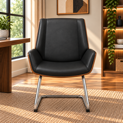 Modern Executive Guest Chair with Curved Arms