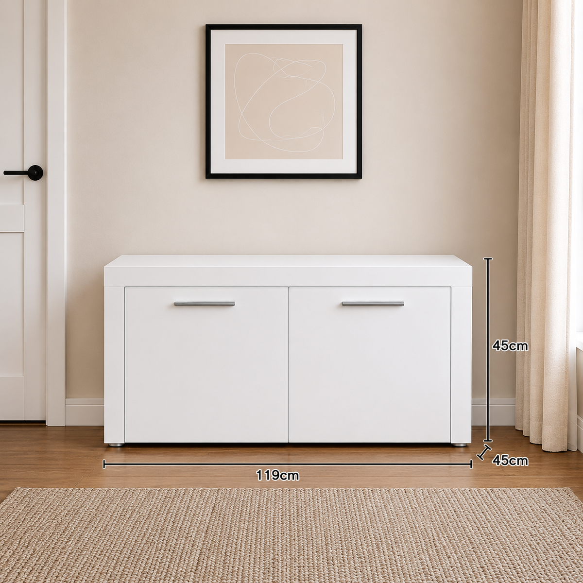 Modern 2-Door Storage Cabinet