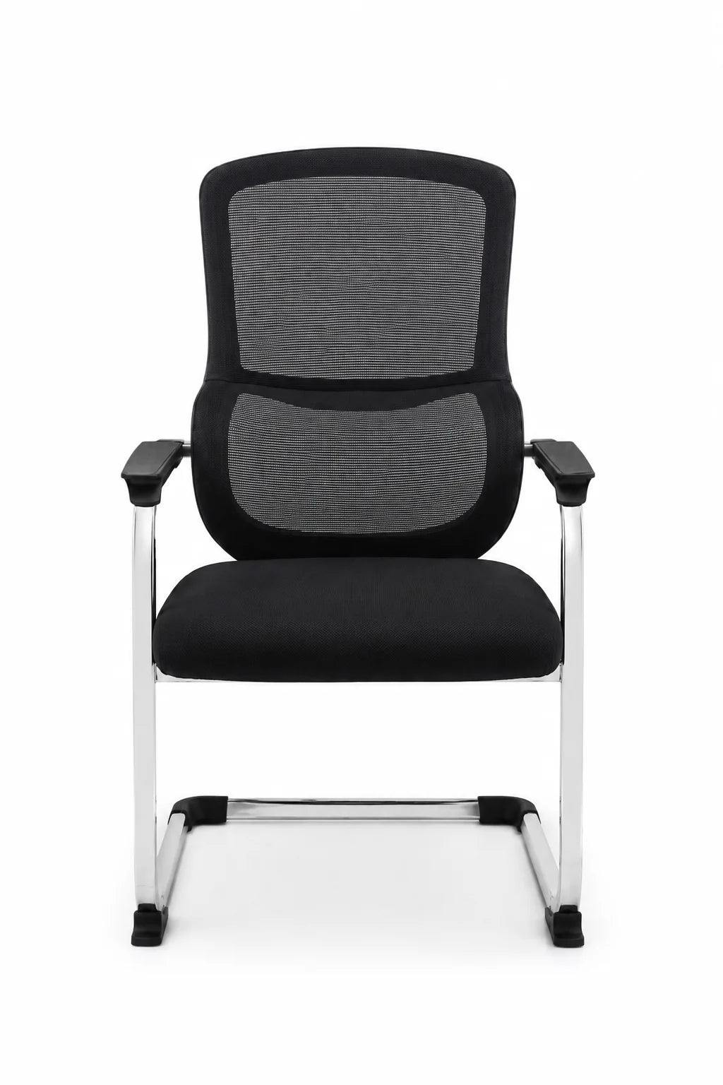 Modern Black Mesh Office Visitor Chair