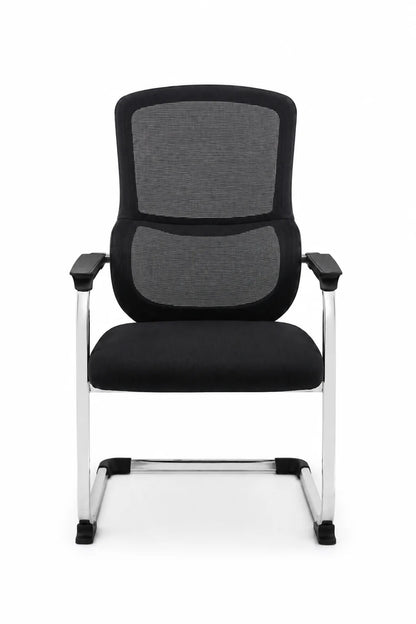 Modern Black Mesh Office Visitor Chair