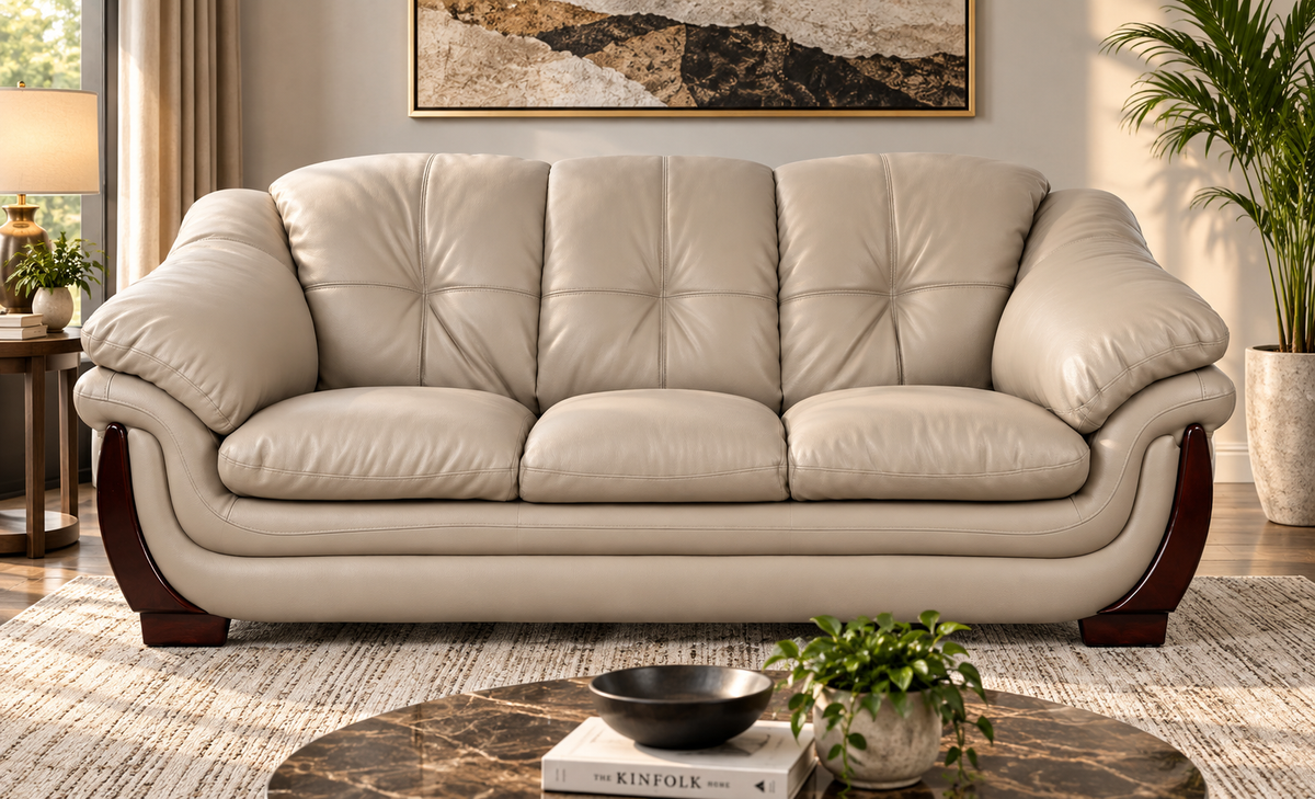 Elegant Curved Lounge Sofa & Armchair Set