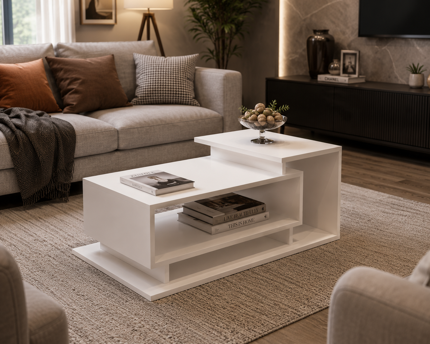 MDF Center Table - White