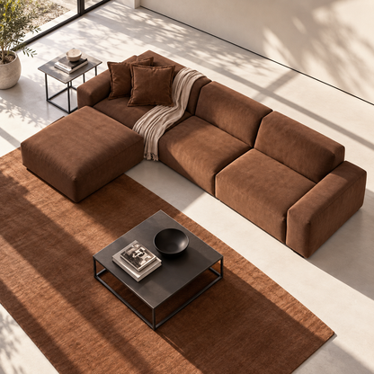 Modern Modular L-Shaped Sectional Sofa with Chaise