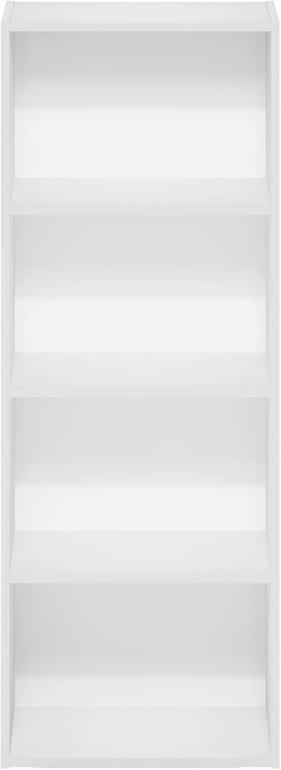 Furinno Luder Bookcase/Book/Storage, 4-Tier, White