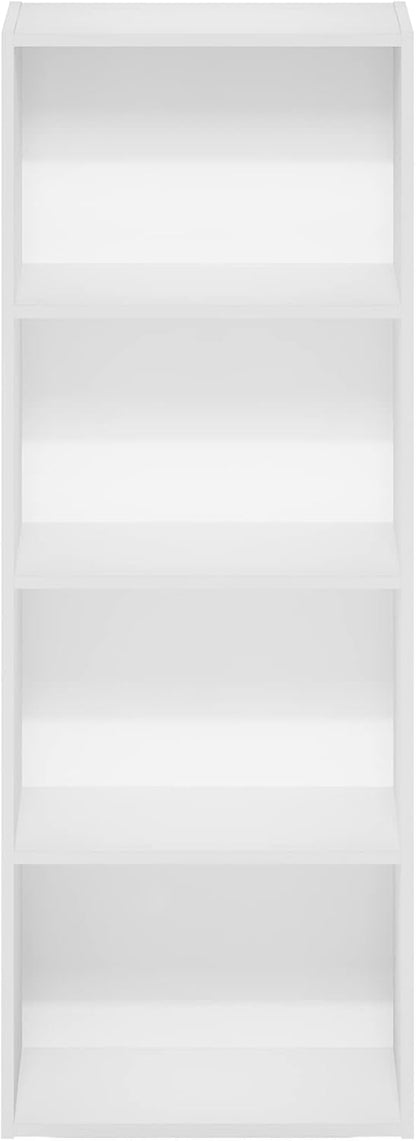 Furinno Luder Bookcase/Book/Storage, 4-Tier, White