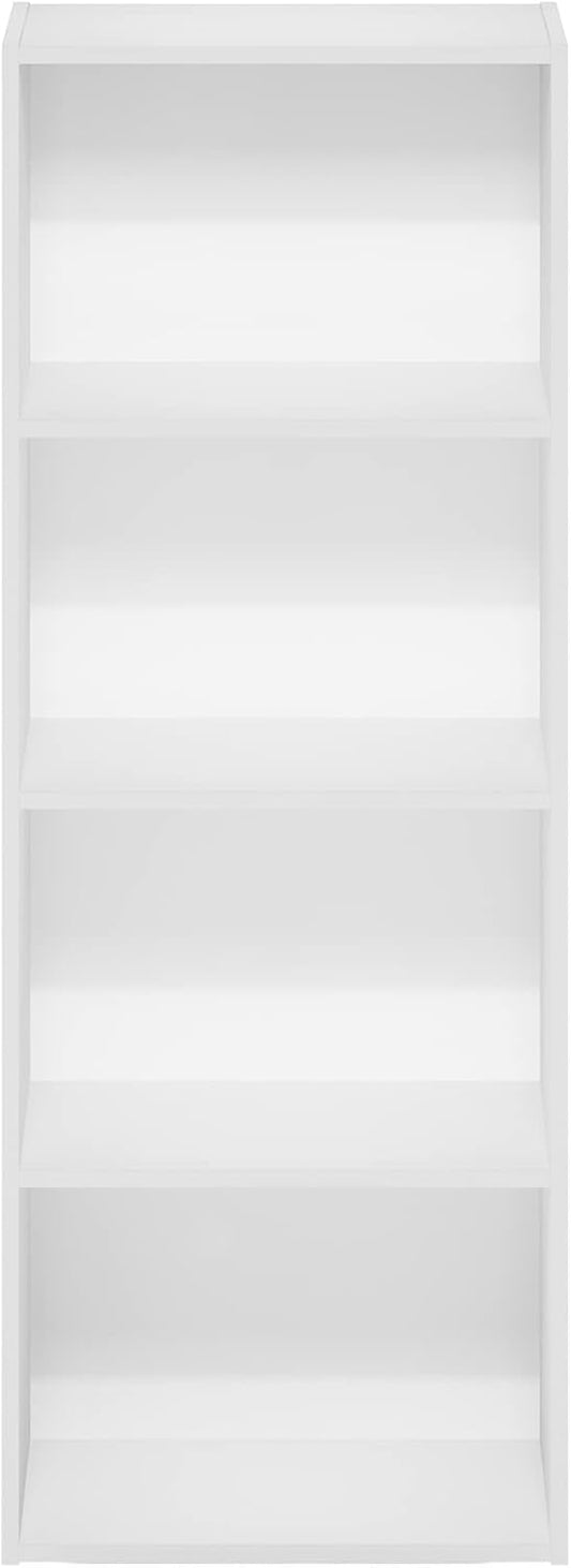 Furinno Luder Bookcase/Book/Storage, 4-Tier, White