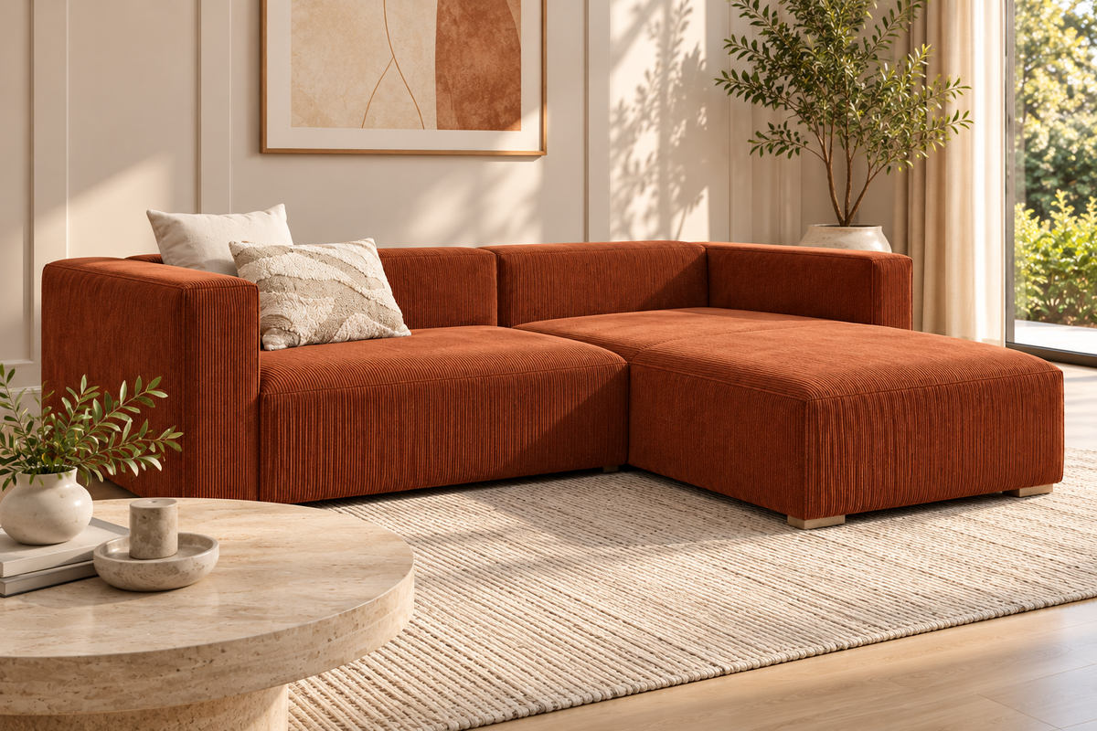 Modern L-Shaped Sectional Sofa with Chaise