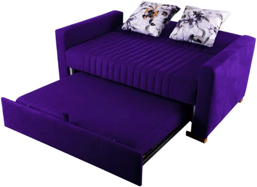 Aldora imza tow seater sofa bed_purple