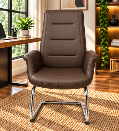Modern Black Padded Visitor Chair