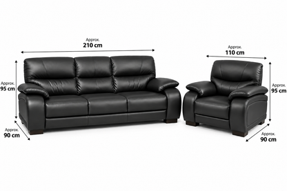 Modern 3-Seater Sofa & Armchair Set
