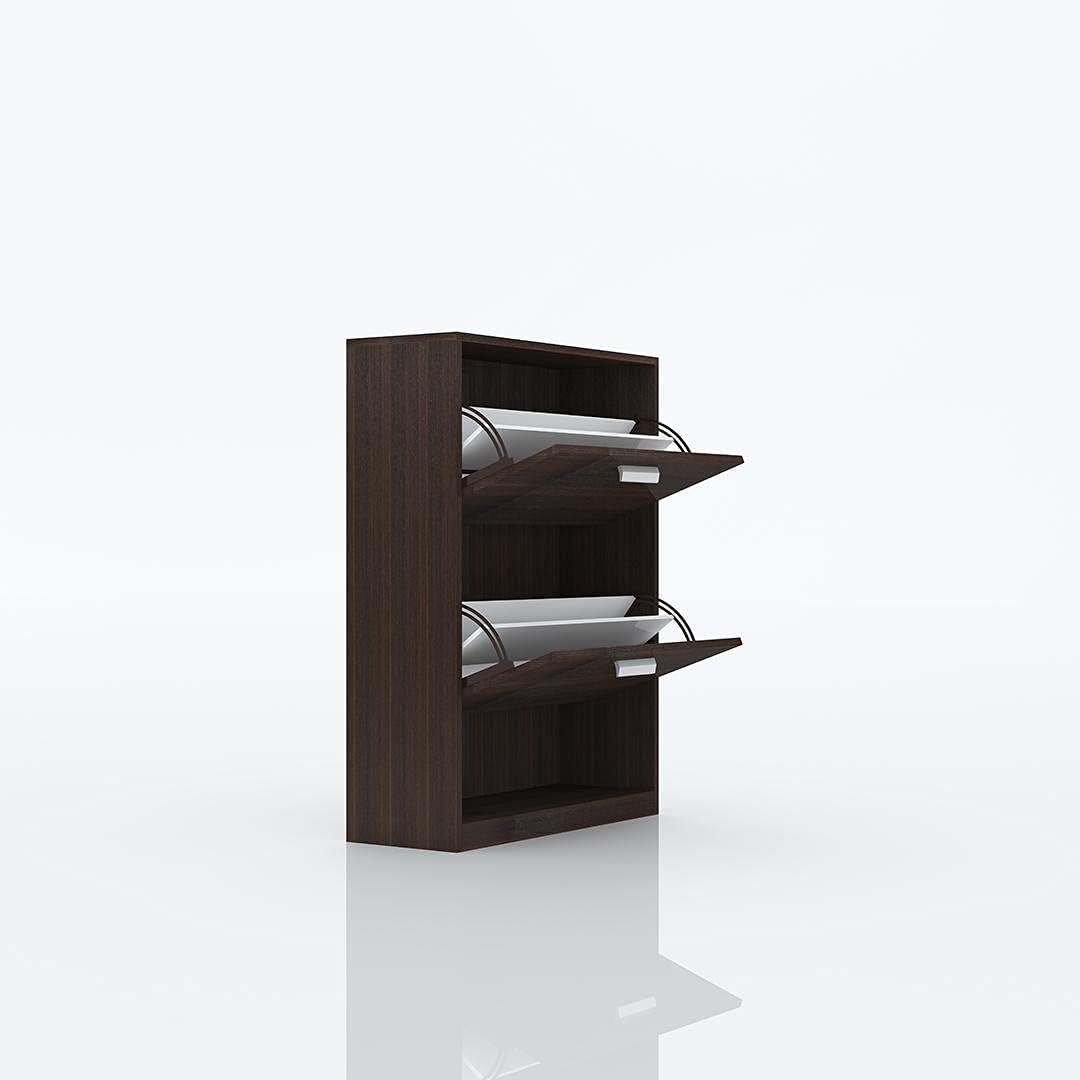 Artistico Shoe Organizer - 3 Levels, 80 cm (W) x 80 cm (D) x 110 cm (H), Brown, Entryway