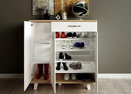 Ifurniture Shoe Organizer - White beige