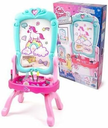 3-In-1 Fabstudio Vanity Easel For Kids - Pink/Blue