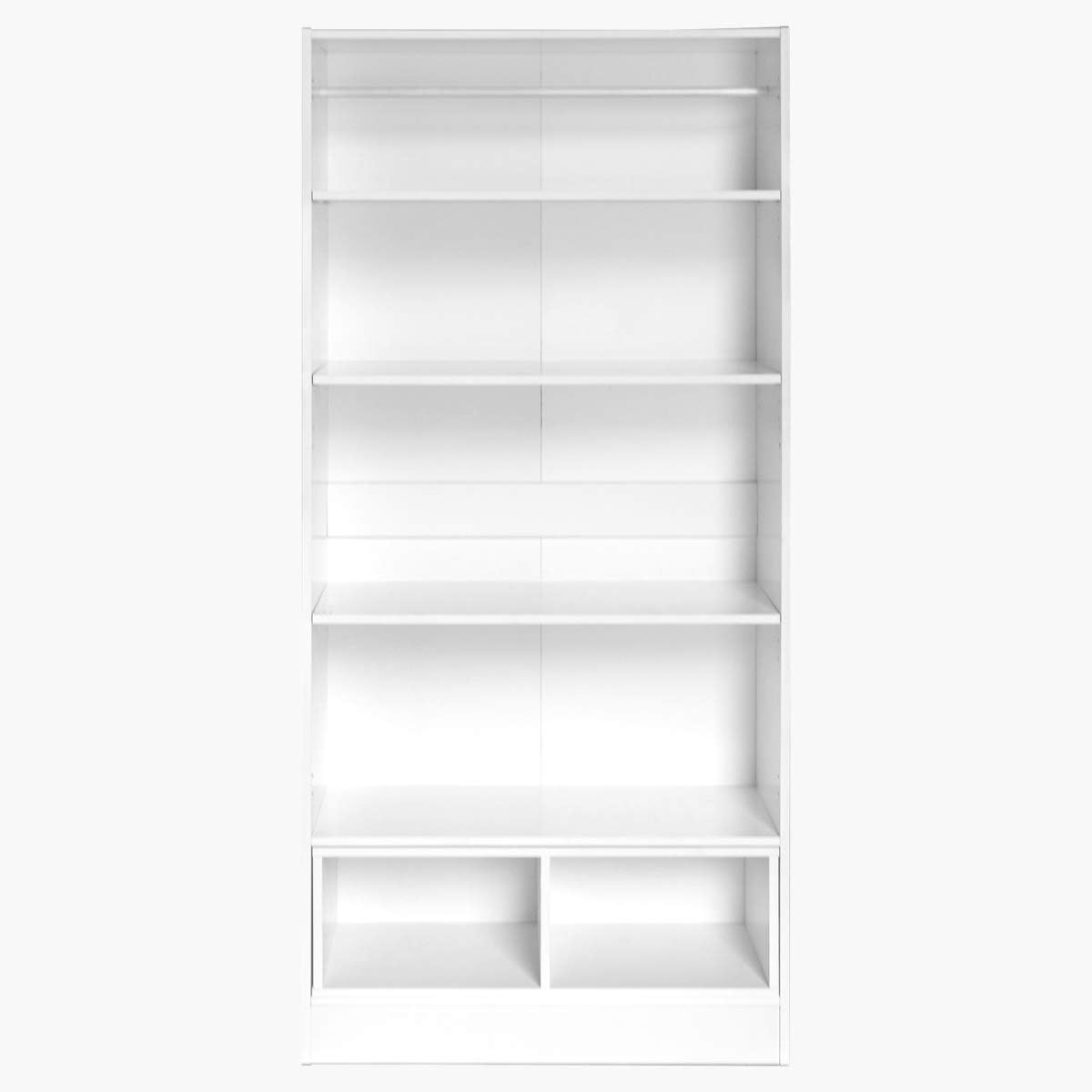 Home Box Vanilla 2-Door Wardrobe, Oak/White - W80 x D40 x H180 cm