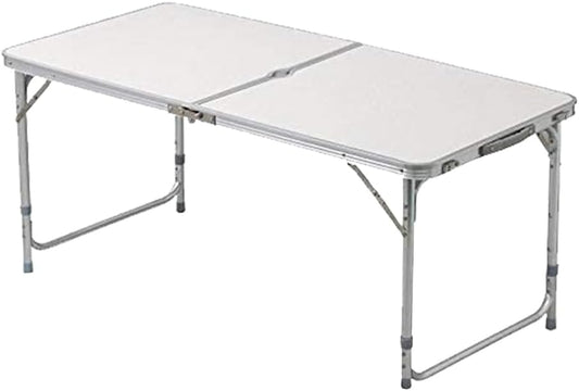 1ABOVE Multifunctional Outdoor Indoor Camping Table Barbecue Picnic Garden Office Party Set in White Foldable Portable Design (4FT)