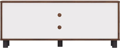 Wakefit TV Unit | 1 Year Warranty | TV Stand Table, TV Unit for Living Room, TV Cabinet, Cabinet Engineered Wood Cabinet with 2 Door & Open Shelf Storage Upto 42'' (Fortnite, Brown)