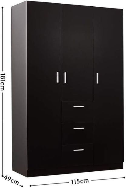 Panana Modern 3 Doors 3 Drawers Wardrobes