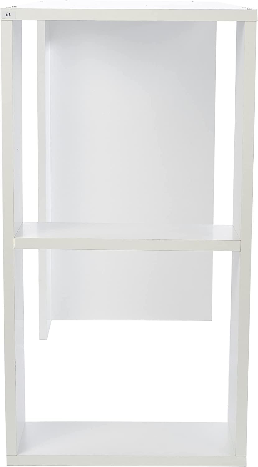 desk with racks - White