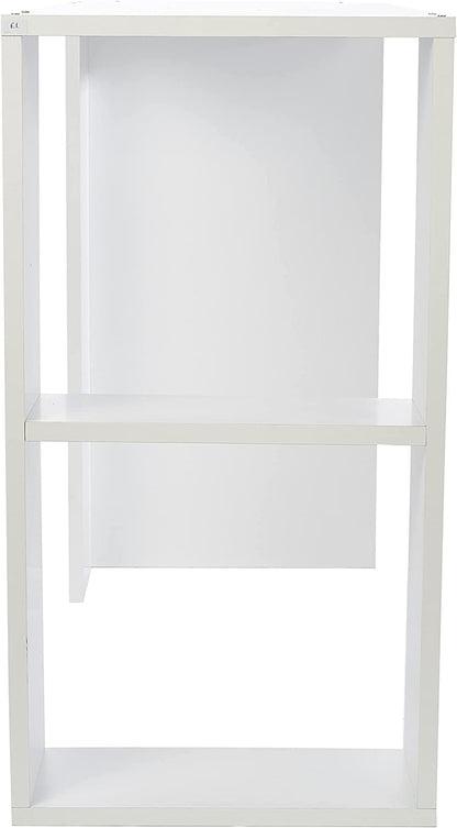desk with racks - White