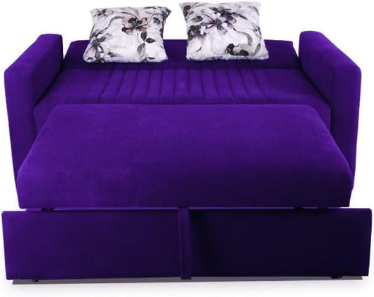 Aldora imza tow seater sofa bed_purple